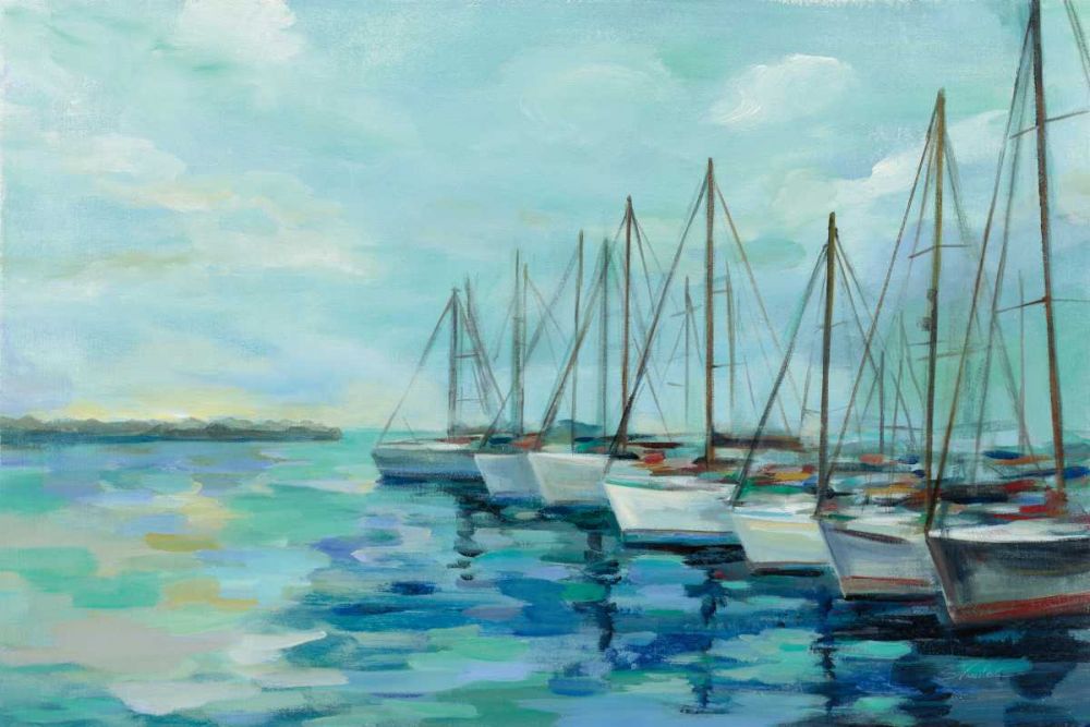 Breakwater and Boats art print by Silvia Vassileva for $57.95 CAD
