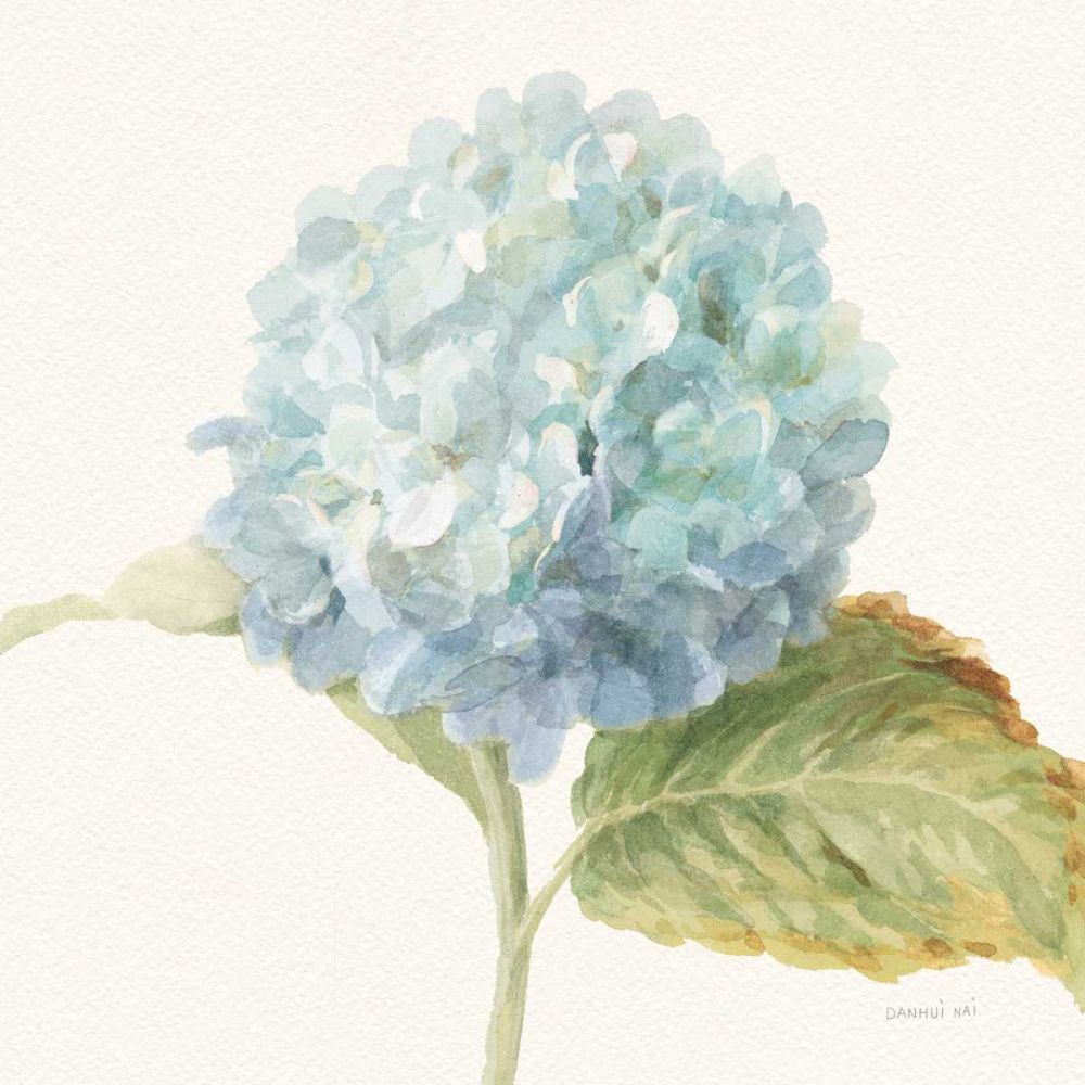 Floursack Florals V - Blue Hydrangea Crop art print by Danhui Nai for $57.95 CAD