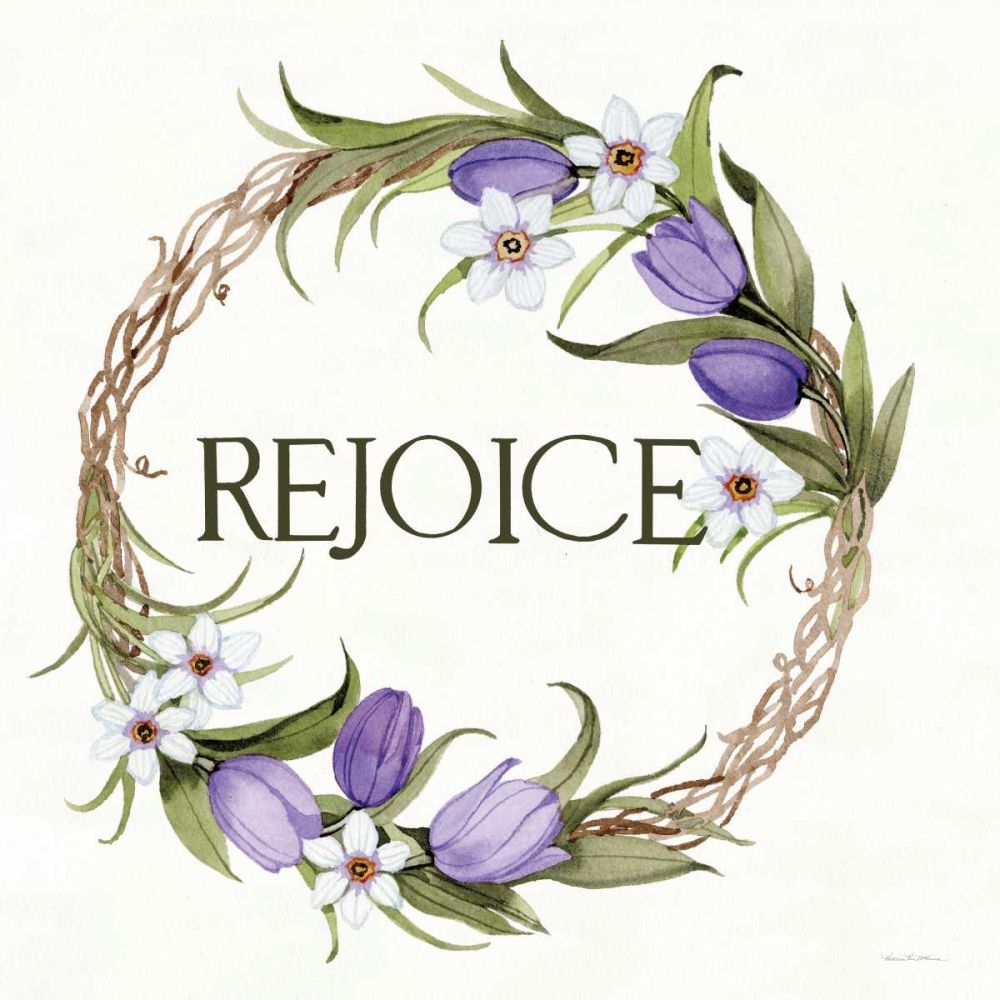 Wreath with Words I art print by Kathleen Parr McKenna for $57.95 CAD