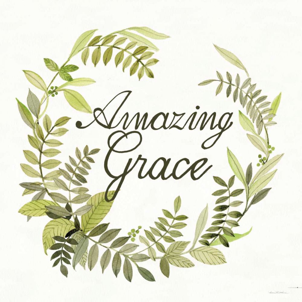 Wreath with Words II art print by Kathleen Parr McKenna for $57.95 CAD