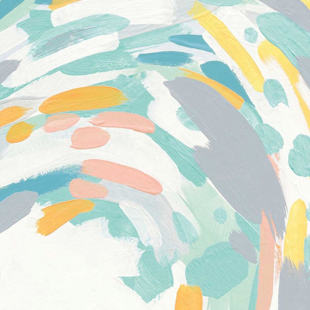Laughter II Turquoise and Peach art print by Moira Hershey for $57.95 CAD