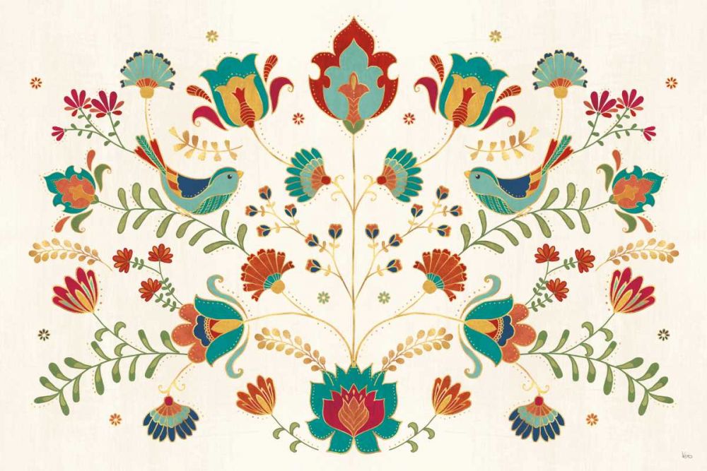 Folk Floral I art print by Veronique Charron for $57.95 CAD