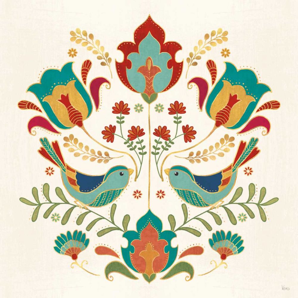 Folk Floral III art print by Veronique Charron for $57.95 CAD