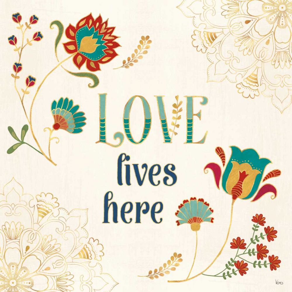 Folk Floral V art print by Veronique Charron for $57.95 CAD