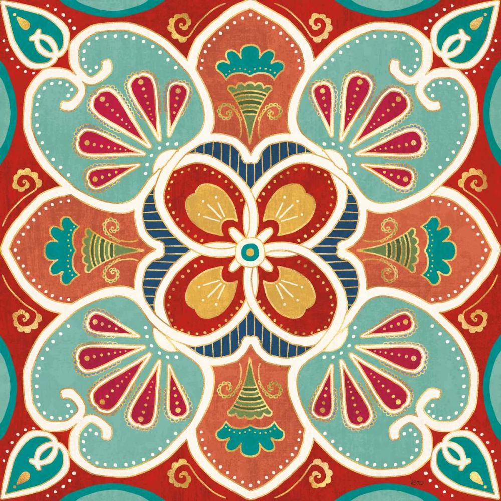 Folk Floral VII art print by Veronique Charron for $57.95 CAD