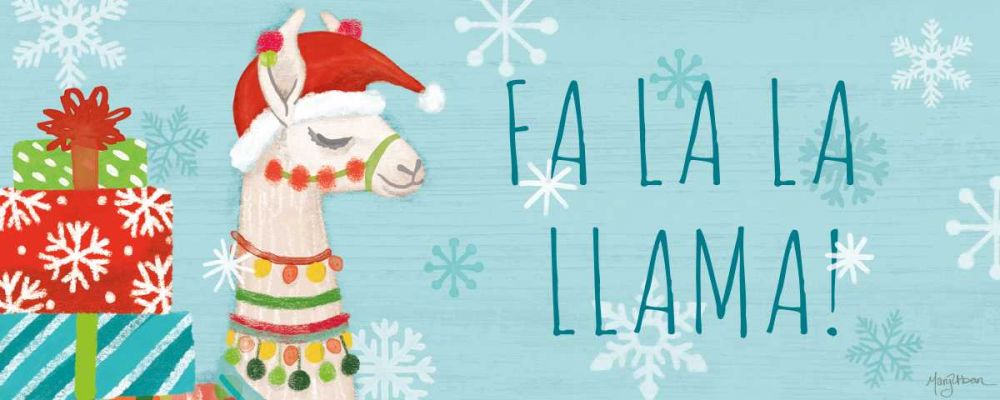 Lovely Llamas Christmas VI art print by Mary Urban for $57.95 CAD