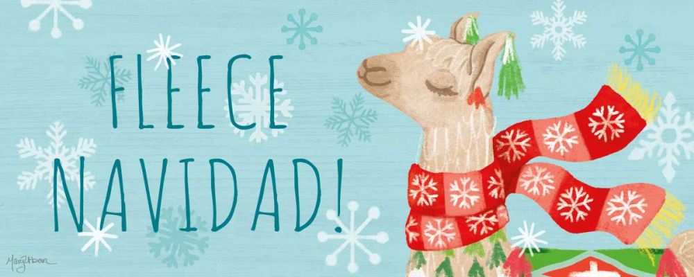 Lovely Llamas Christmas VII art print by Mary Urban for $57.95 CAD