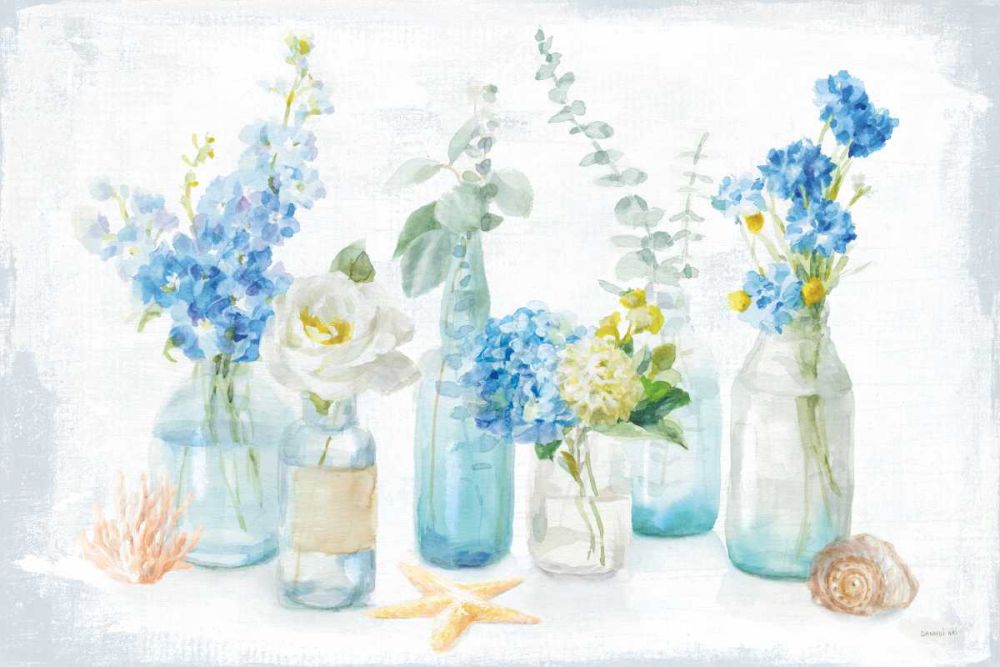 Beach Cottage Florals I art print by Danhui Nai for $57.95 CAD