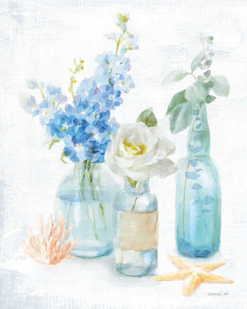 Beach Cottage Florals II art print by Danhui Nai for $57.95 CAD