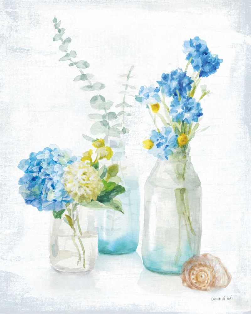 Beach Cottage Florals III art print by Danhui Nai for $57.95 CAD