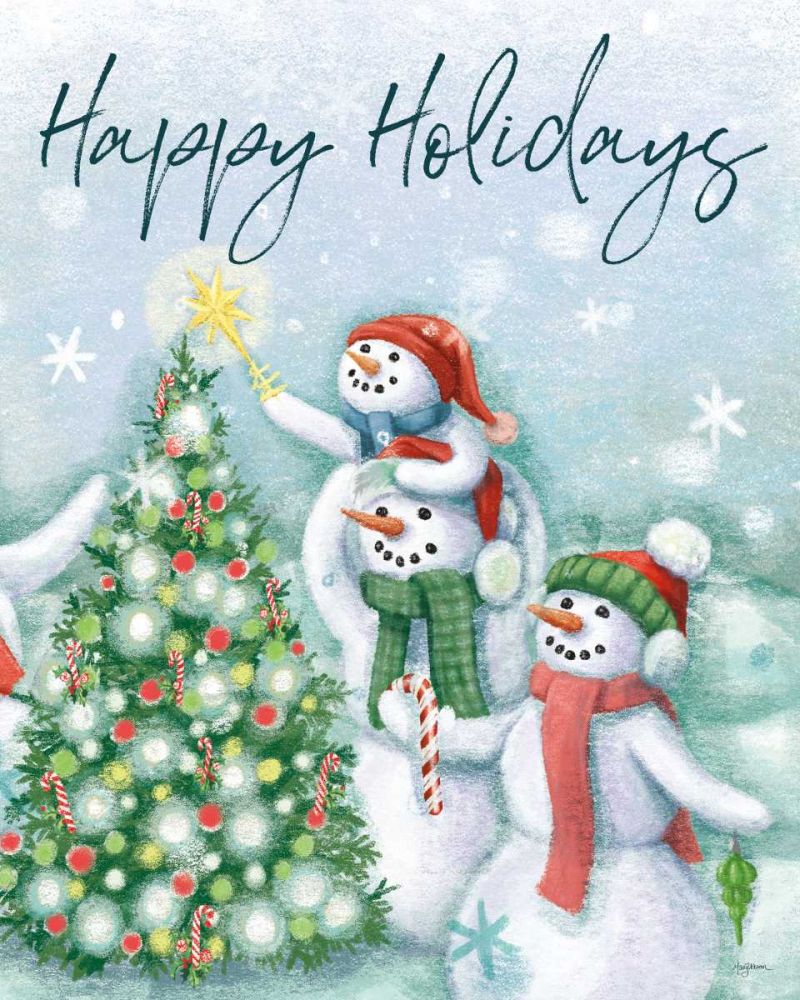 Classic Snowmen VI art print by Mary Urban for $57.95 CAD