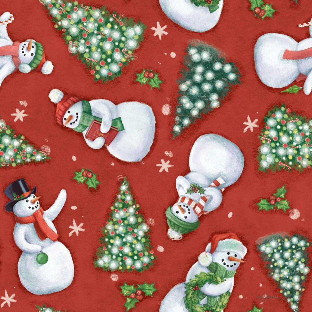 Classic Snowmen Step 01B art print by Mary Urban for $57.95 CAD