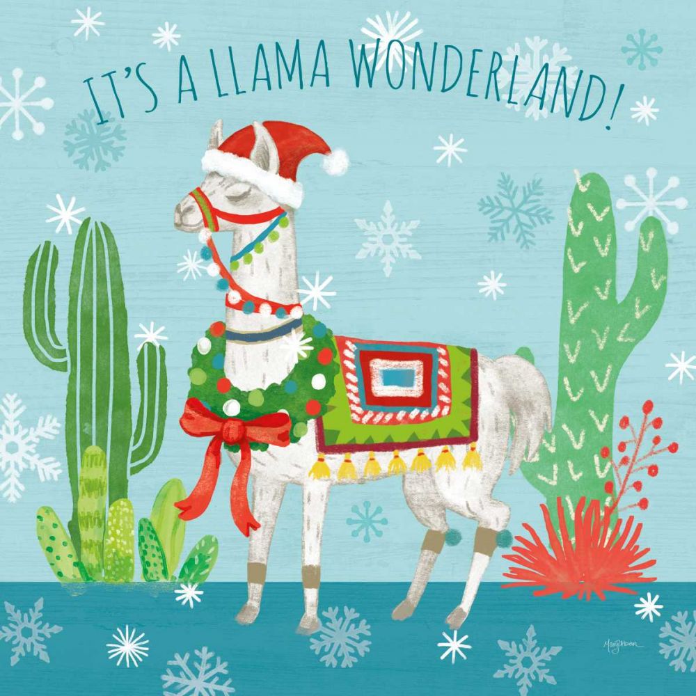 Lovely Llamas Christmas V art print by Mary Urban for $57.95 CAD