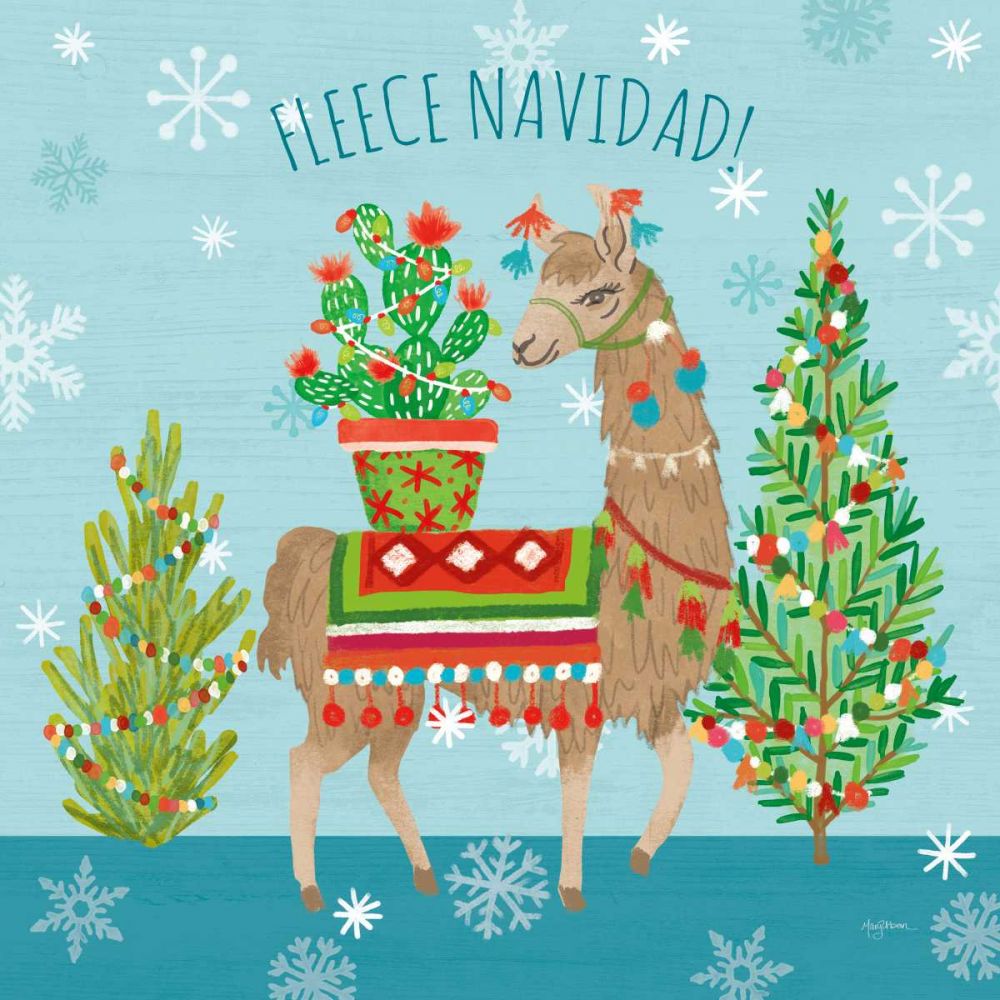 Lovely Llamas Christmas X art print by Mary Urban for $57.95 CAD