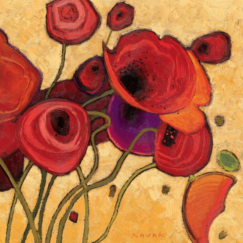 Poppies Wildly II art print by Shirley Novak for $57.95 CAD