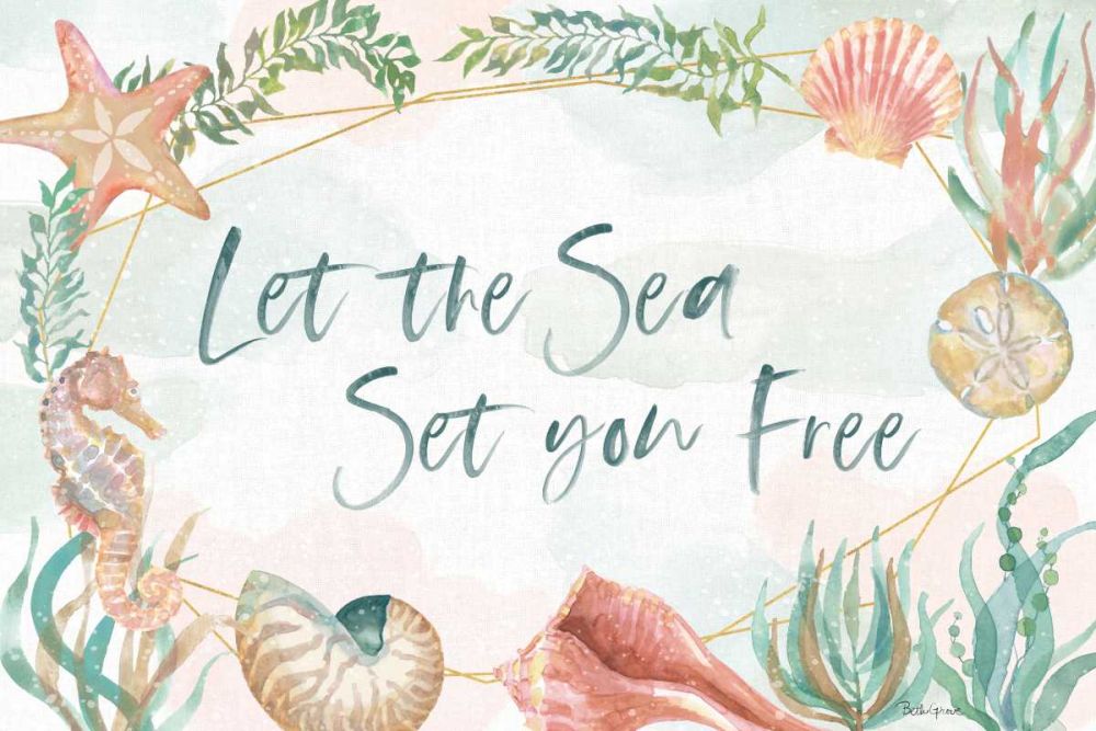 Watercolor Coast I art print by Beth Grove for $57.95 CAD