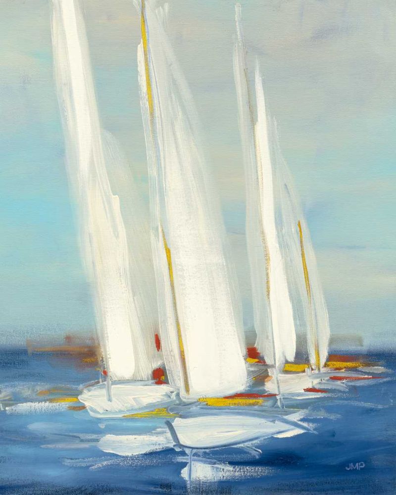 Summer Regatta II Red Yellow art print by Julia Purinton for $57.95 CAD