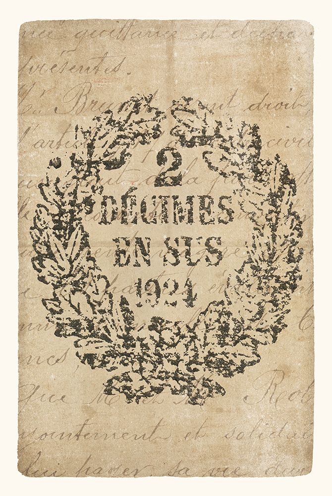 Vintage Letter Crest II Antique Border v3 art print by Wild Apple Portfolio for $57.95 CAD