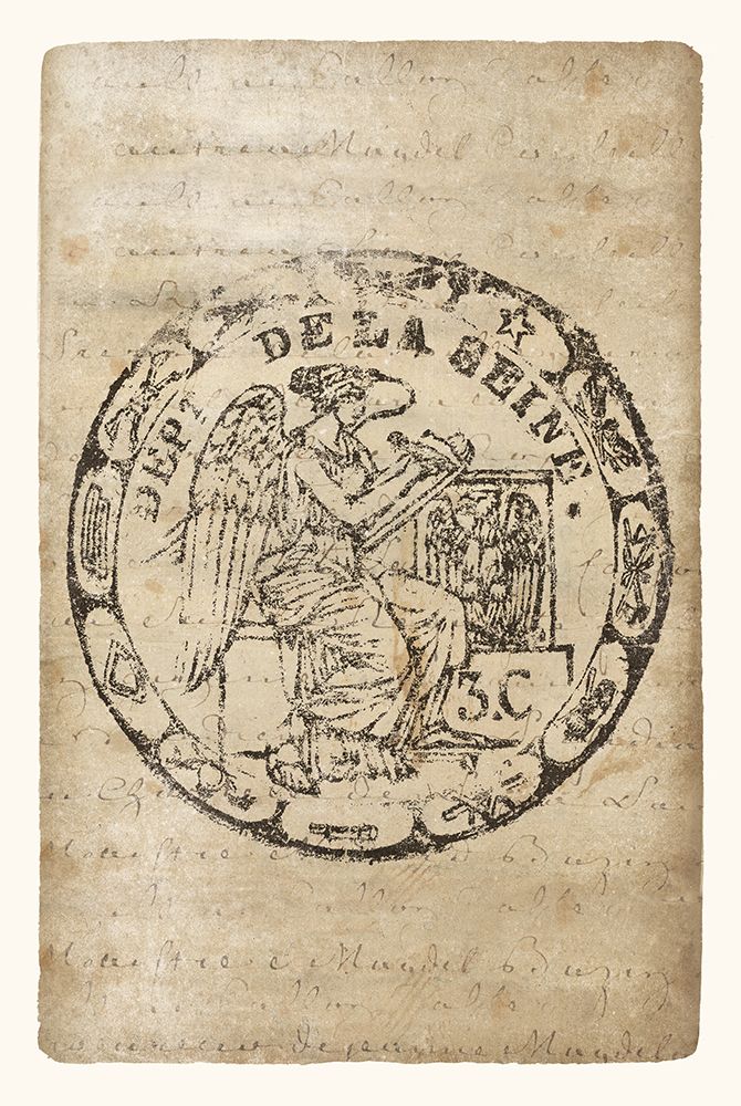Vintage Seal VI Antique Border v3 art print by Wild Apple Portfolio for $57.95 CAD