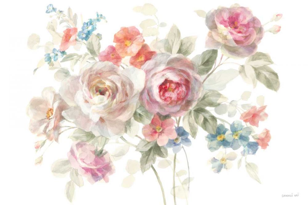 Cottage Garden I on White art print by Danhui Nai for $57.95 CAD