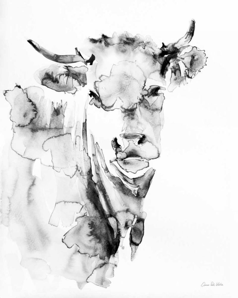 Village Cow Gray art print by Aimee Del Valle for $57.95 CAD