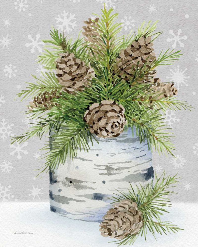 Birch Vase II on Gray Crop art print by Kathleen Parr McKenna for $57.95 CAD