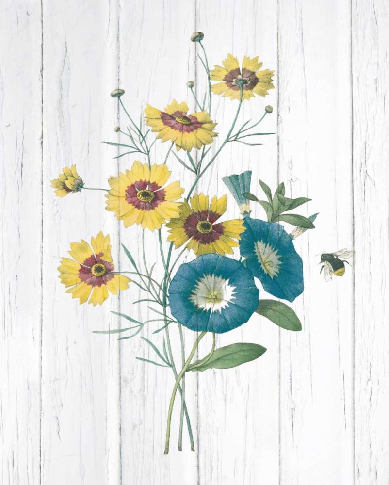 Botanical Bouquet on Wood II art print by Wild Apple Portfolio for $57.95 CAD