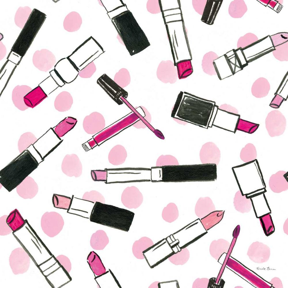Think Pink Pattern IVB art print by Farida Zaman for $57.95 CAD