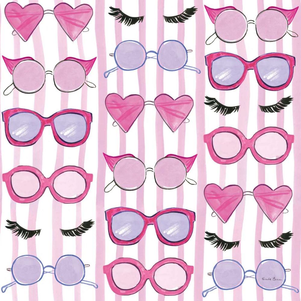Think Pink Pattern V art print by Farida Zaman for $57.95 CAD