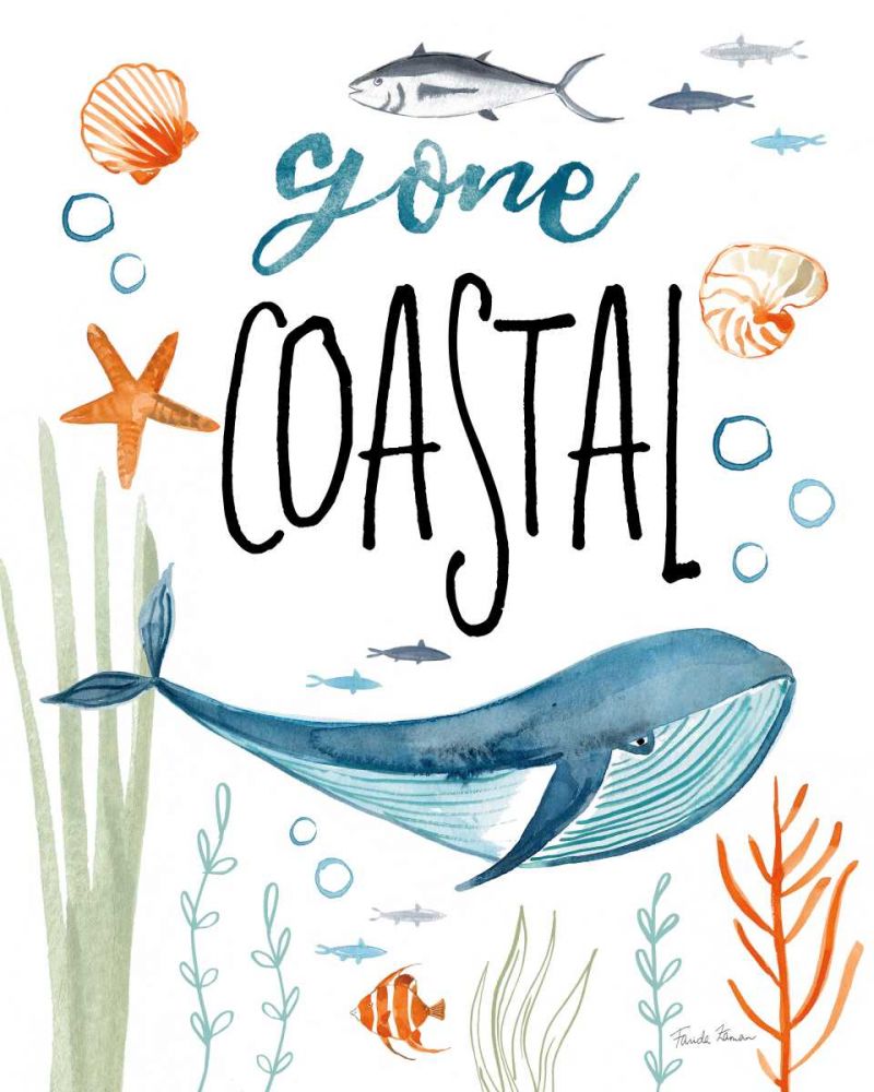 Whale Tale I Gone Coastal art print by Farida Zaman for $57.95 CAD