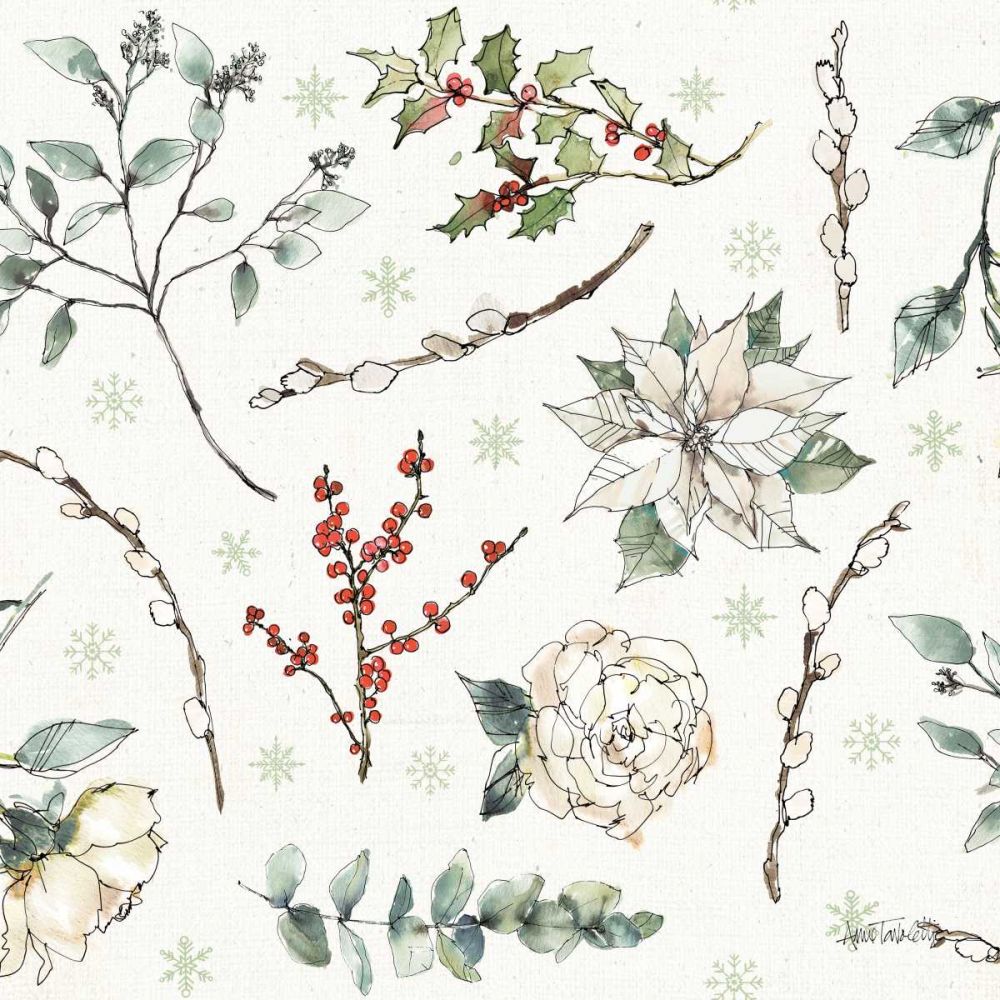 Modern Farmhouse Pattern IA Christmas art print by Anne Tavoletti for $57.95 CAD