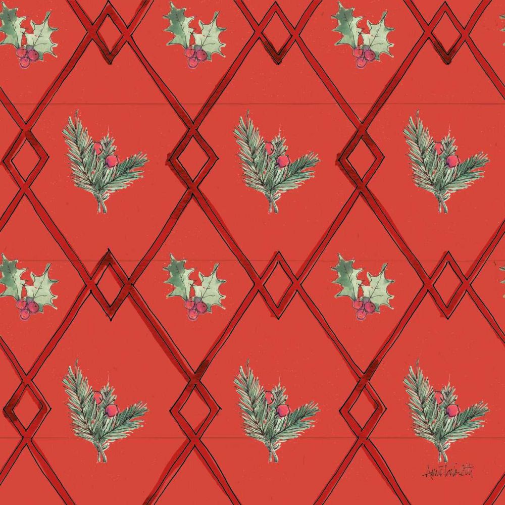 Modern Farmhouse Pattern IVC Christmas art print by Anne Tavoletti for $57.95 CAD