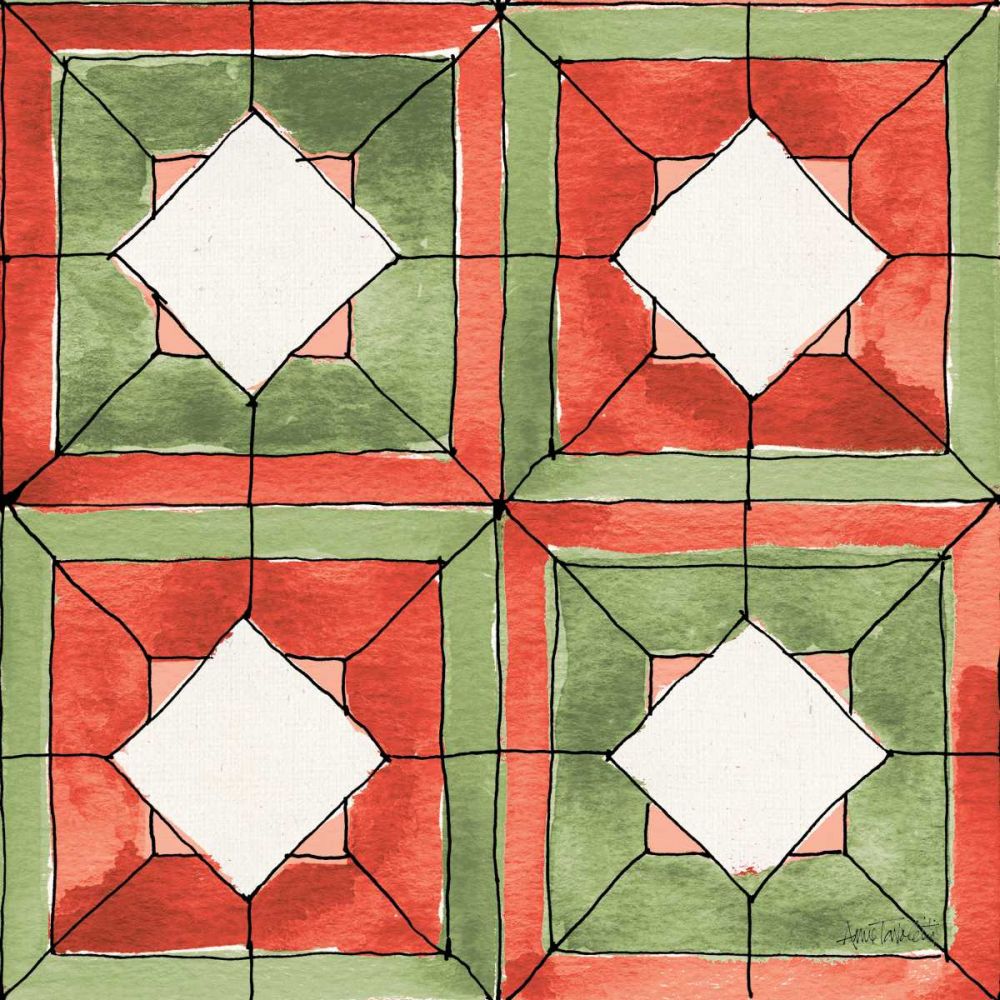 Modern Farmhouse Pattern VI Christmas art print by Anne Tavoletti for $57.95 CAD