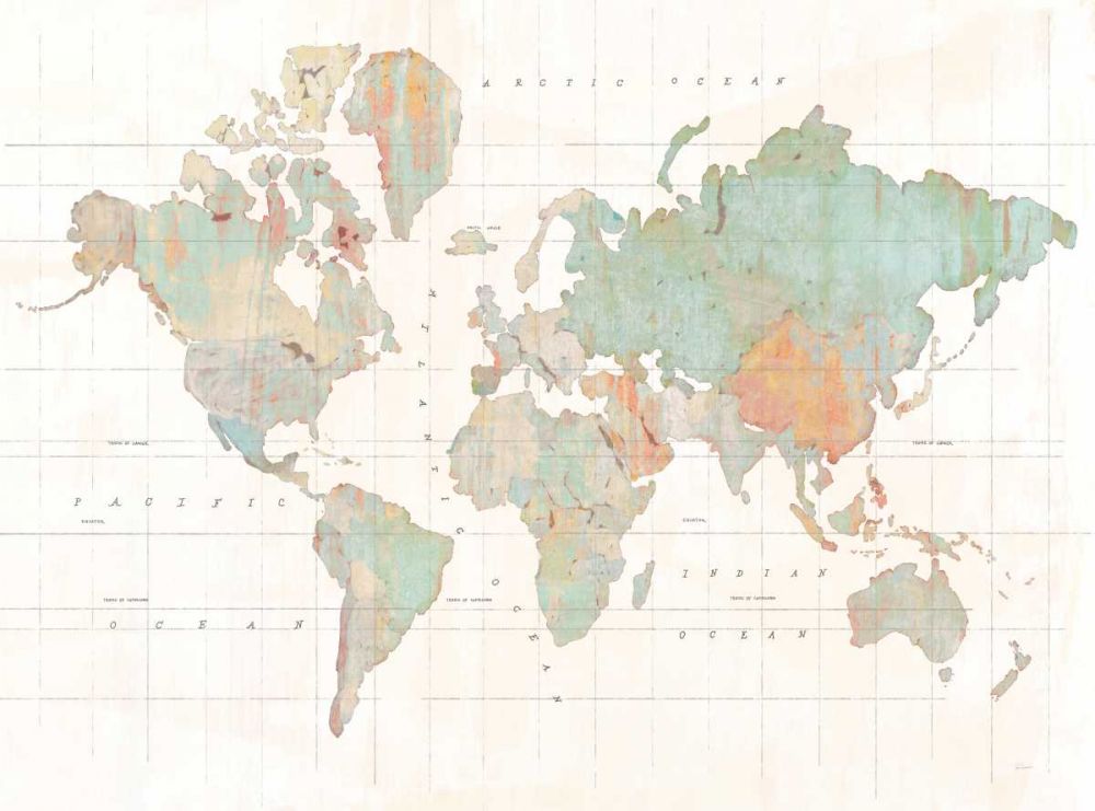 Across the World v3 Blue art print by Sue Schlabach for $57.95 CAD