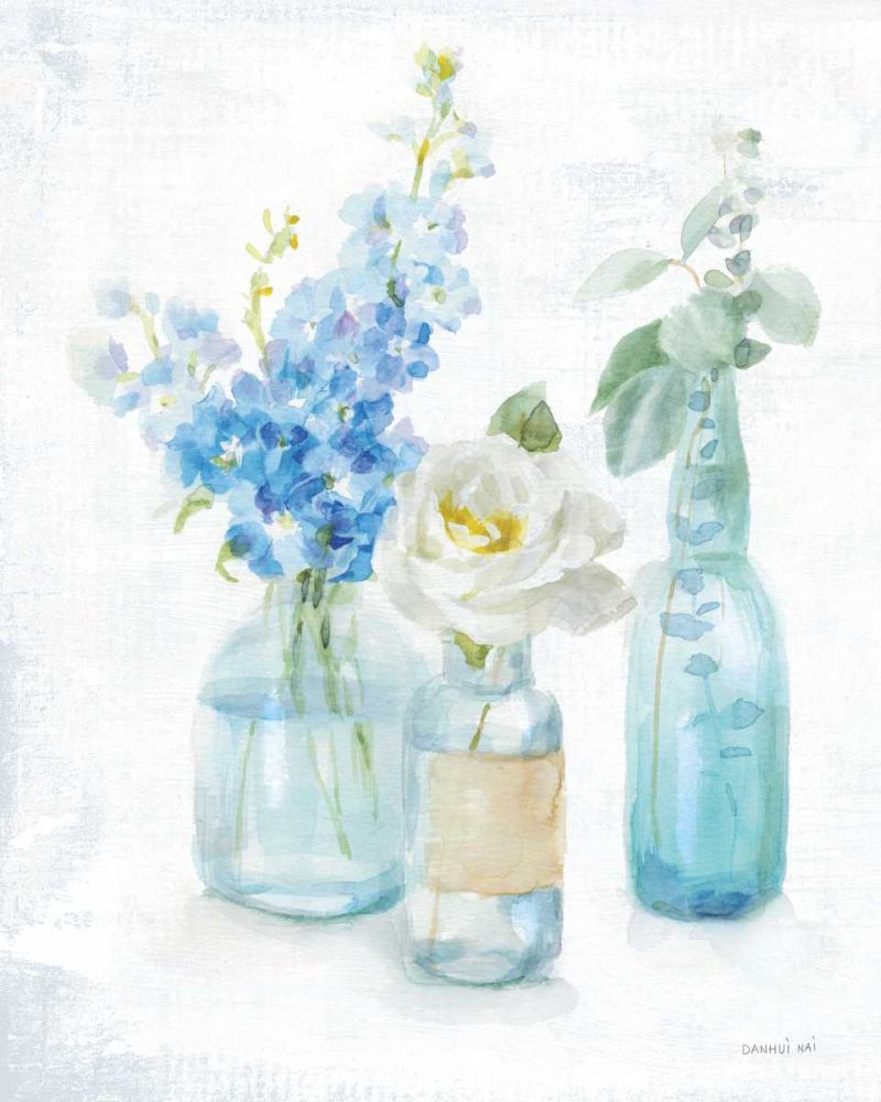 Beach Cottage Florals II - No Shells art print by Danhui Nai for $57.95 CAD