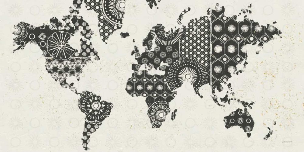 Kami Map - No Border art print by Kathrine Lovell for $57.95 CAD