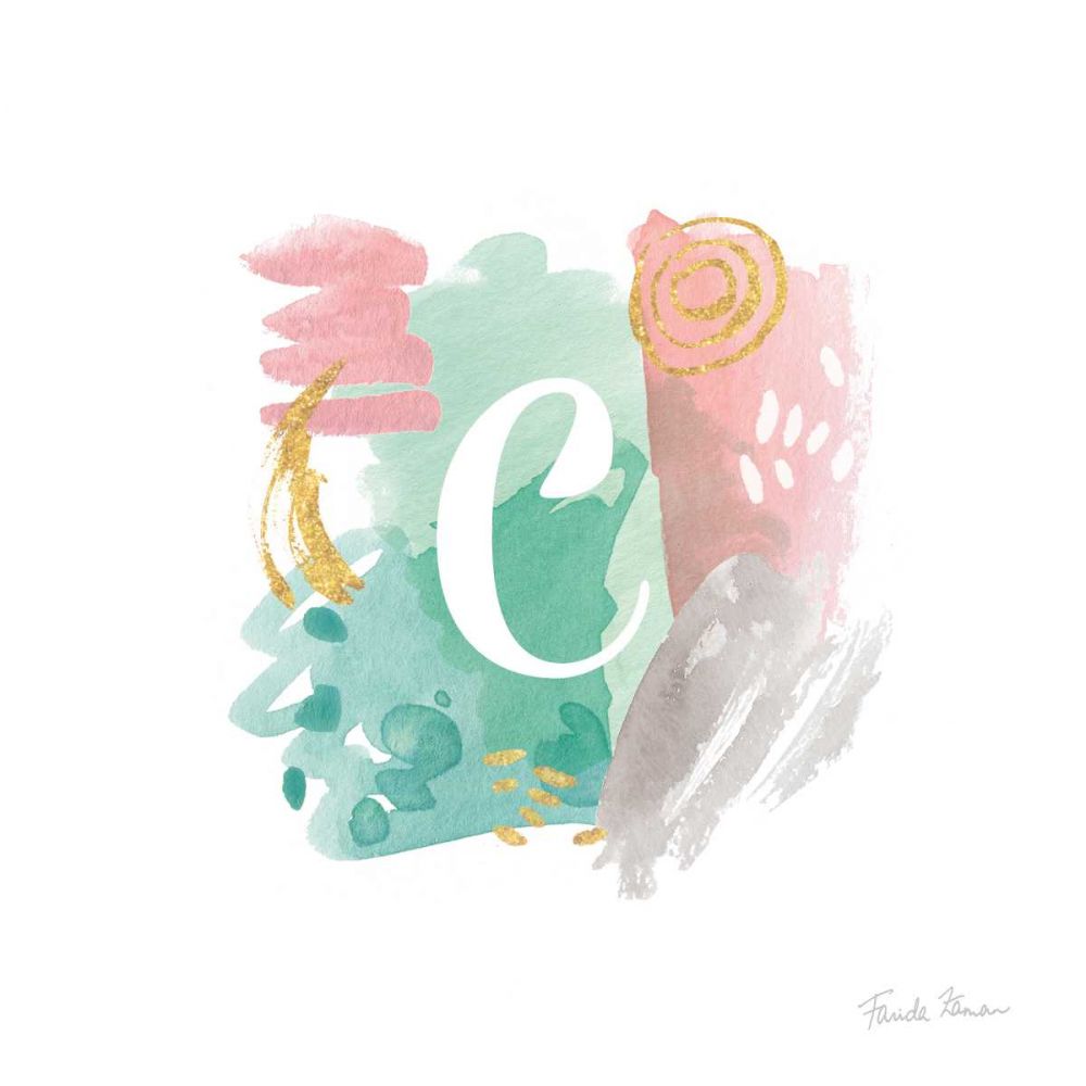 Abstract Monogram C art print by Farida Zaman for $57.95 CAD