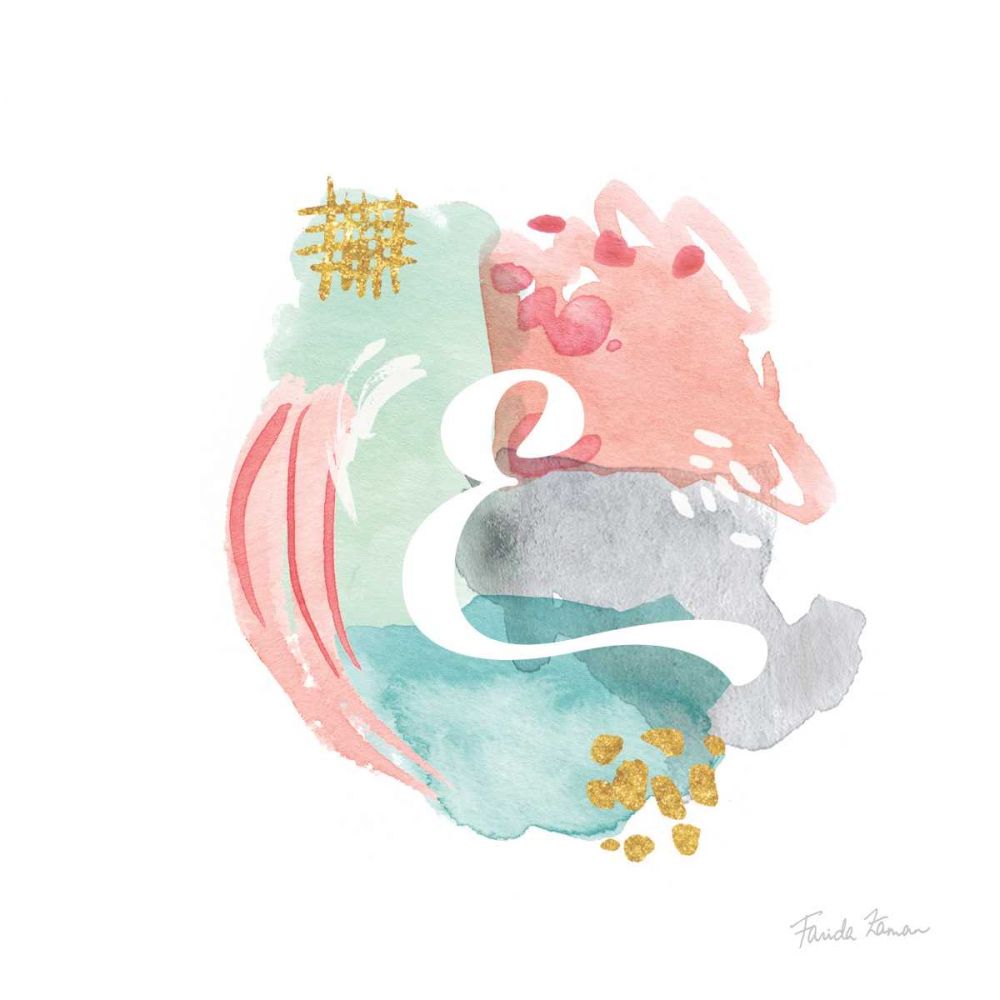 Abstract Monogram E art print by Farida Zaman for $57.95 CAD