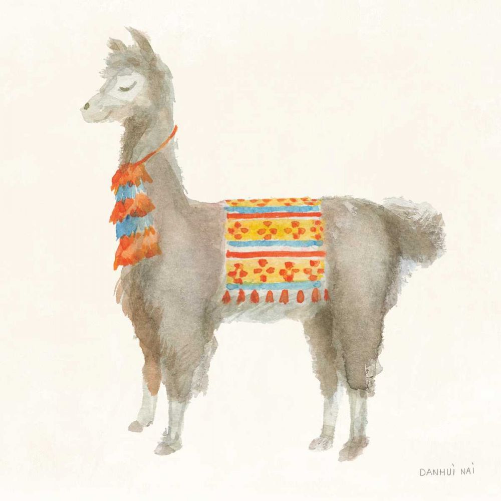 Festive Llama II art print by Danhui Nai for $57.95 CAD