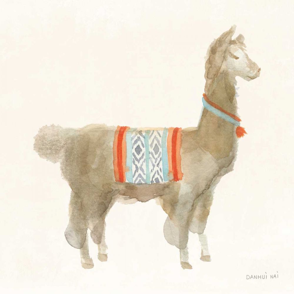 Festive Llama III art print by Danhui Nai for $57.95 CAD