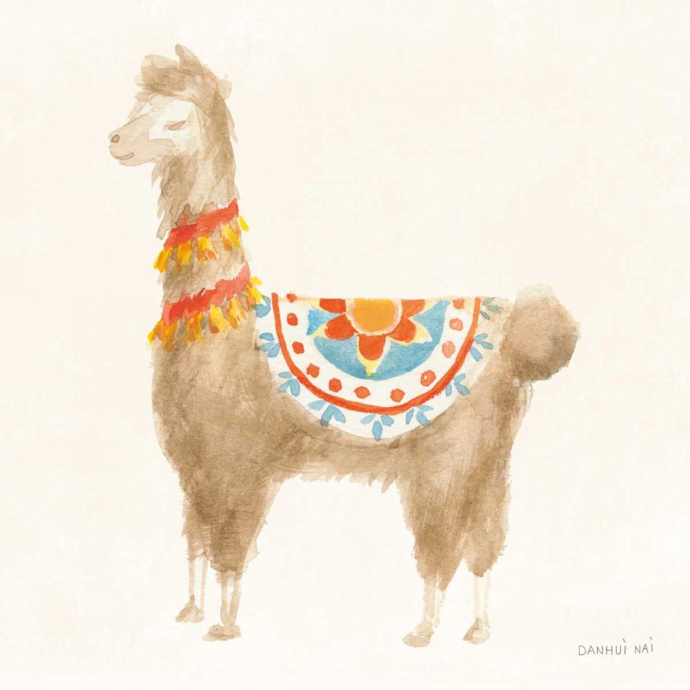 Festive Llama IV art print by Danhui Nai for $57.95 CAD