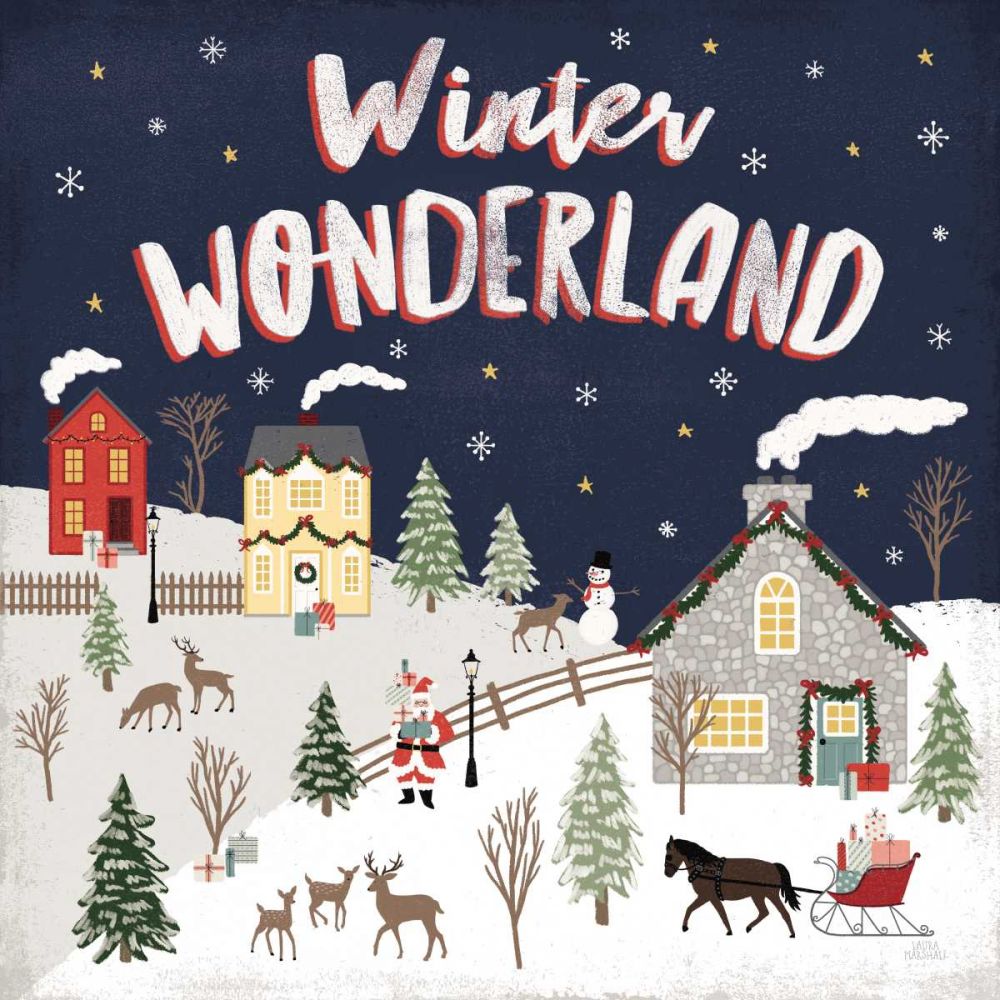 Christmas Village III art print by Laura Marshall for $57.95 CAD