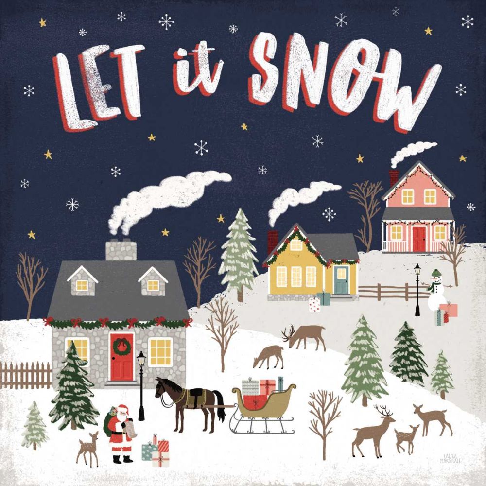 Christmas Village IV art print by Laura Marshall for $57.95 CAD