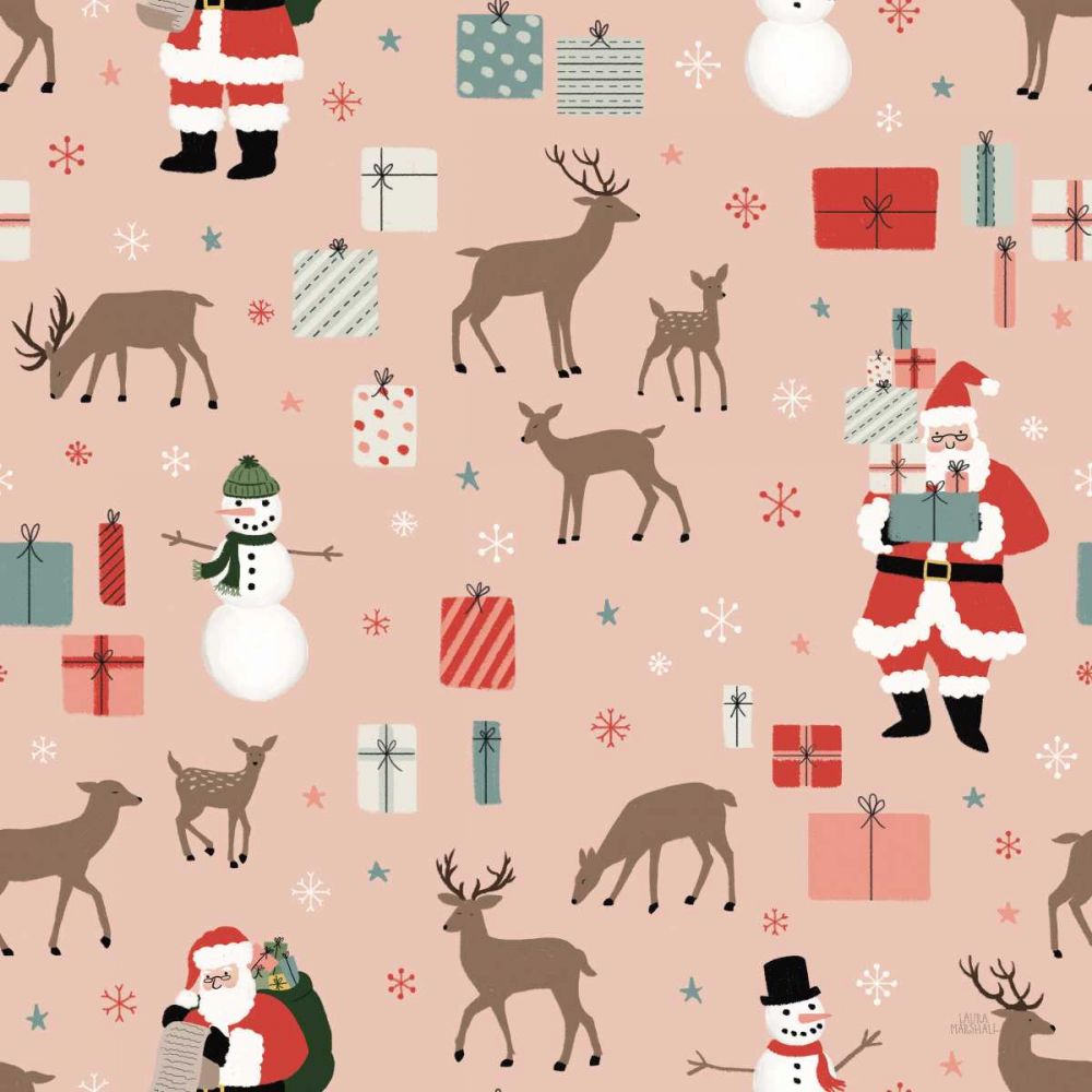 Christmas Village Pattern VIIIA art print by Laura Marshall for $57.95 CAD