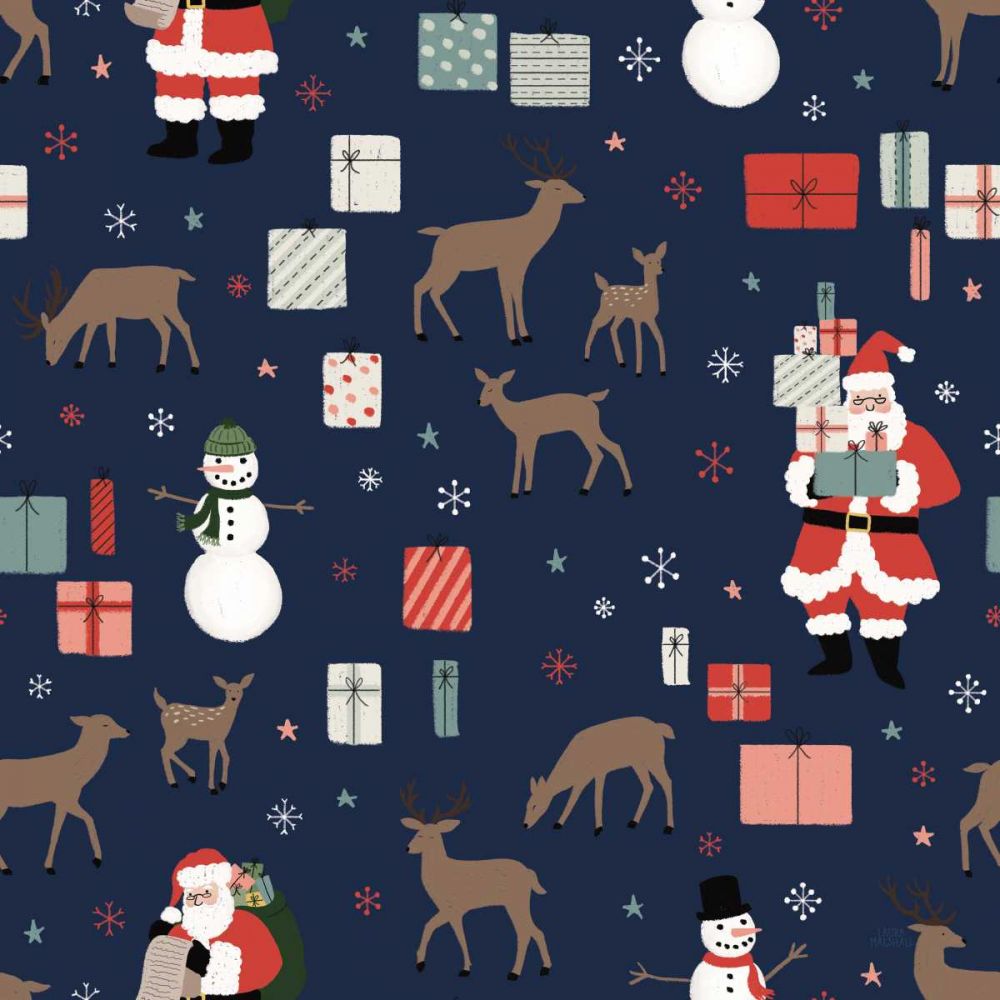 Christmas Village Pattern VIIIB art print by Laura Marshall for $57.95 CAD