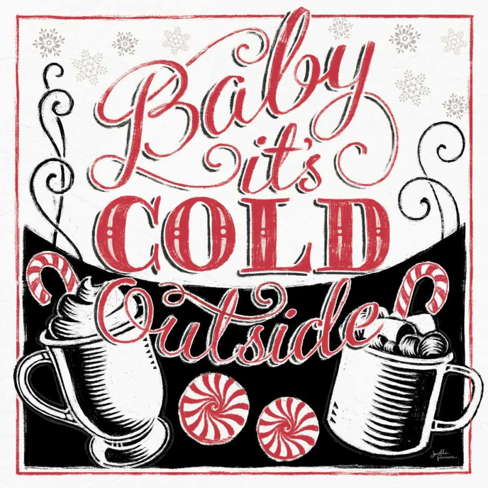 Merry Little Christmas BWR art print by Janelle Penner for $57.95 CAD