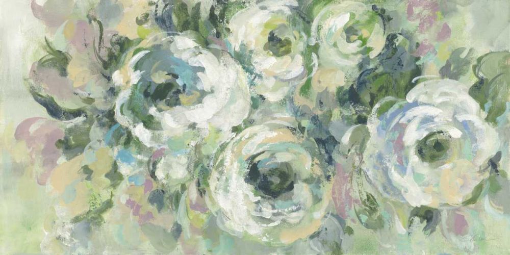 Sage and Lavender Peonies Light art print by Silvia Vassileva for $57.95 CAD