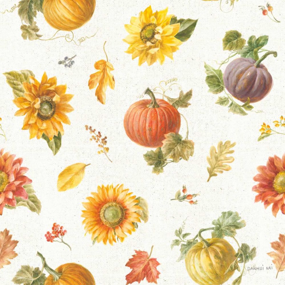 Floursack Autumn Pattern I art print by Danhui Nai for $57.95 CAD