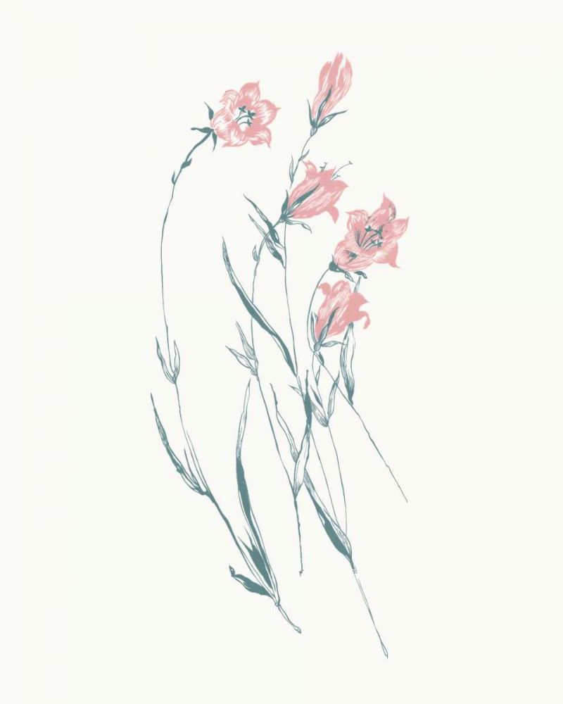 Flowers on White V Contemporary Bright art print by Wild Apple Portfolio for $57.95 CAD