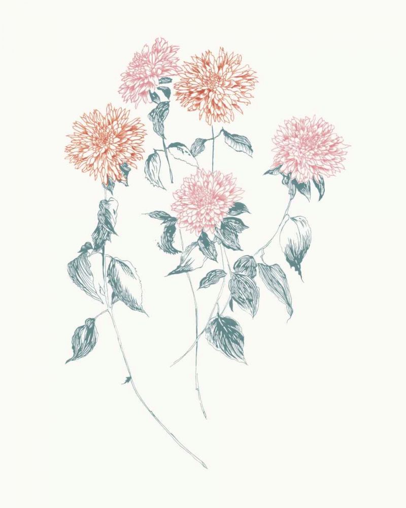 Flowers on White VI Contemporary Bright art print by Wild Apple Portfolio for $57.95 CAD